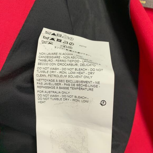 ROBERTO CAVALLI Size 38 Red Raspberry Wool Blend Sport Coat - Picture 10 of 10